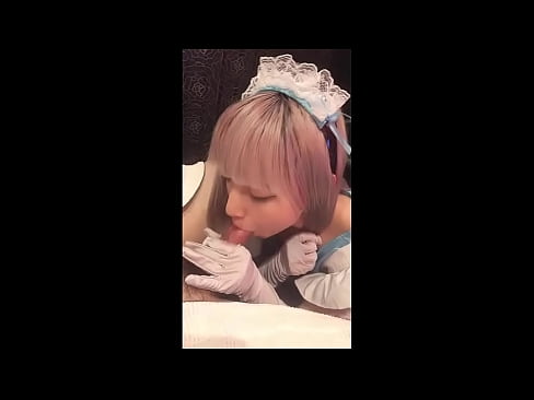 ❤️ Idole japonaise [mayuka], costume de soubrette, partie 1, pipe et branlette avec lotion ❤️ Porno at us ❌❤